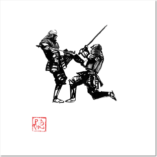 samurai fight Posters and Art